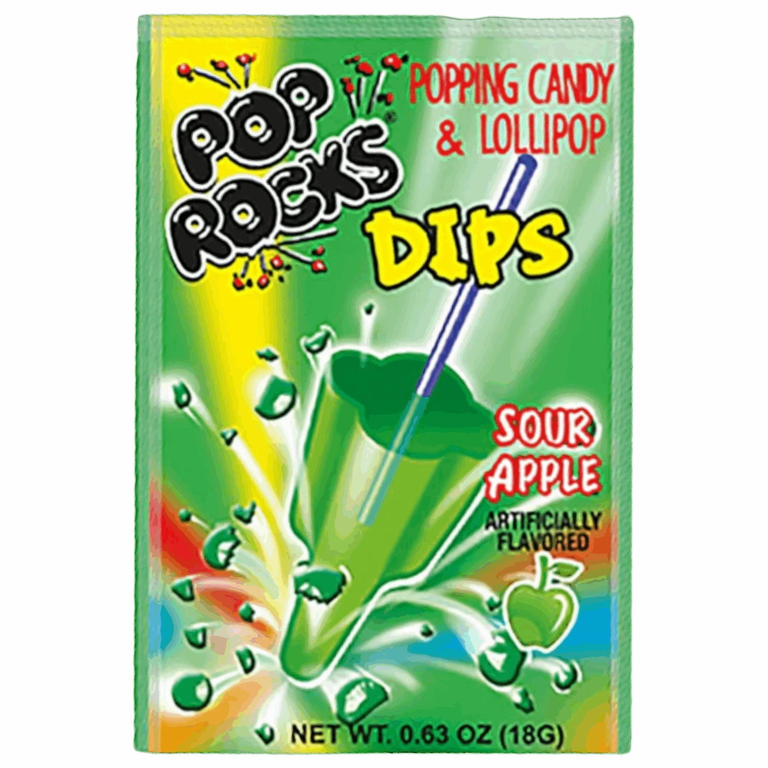 Pop Rocks Dips Sour Apple - 0.63oz (18g) 3 Pop Rocks Dips Sour Apple - 0.63oz (18g)