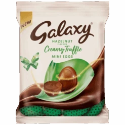 Galaxy Milk Chocolate & Hazelnut Truffles Mini Eggs Bag - 2.6oz (74g)