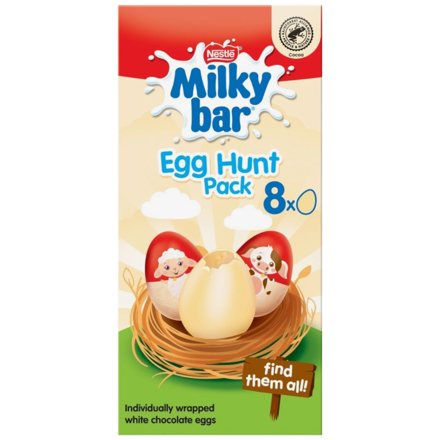 Nestlé® Milkybar White Chocolate Easter Egg Hunt Box - 4.23oz (120g) 3 Nestlé® Milkybar White Chocolate Easter Egg Hunt Box - 4.23oz (120g)