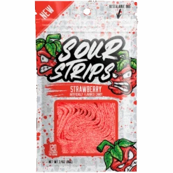 Sour Strips Strawberry Peg Bag - 3.4oz (96g)