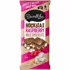 Darrell Lea Rocklea Road Raspberry Milk Chocolate Block (Australia) - 6.3oz (180g)
