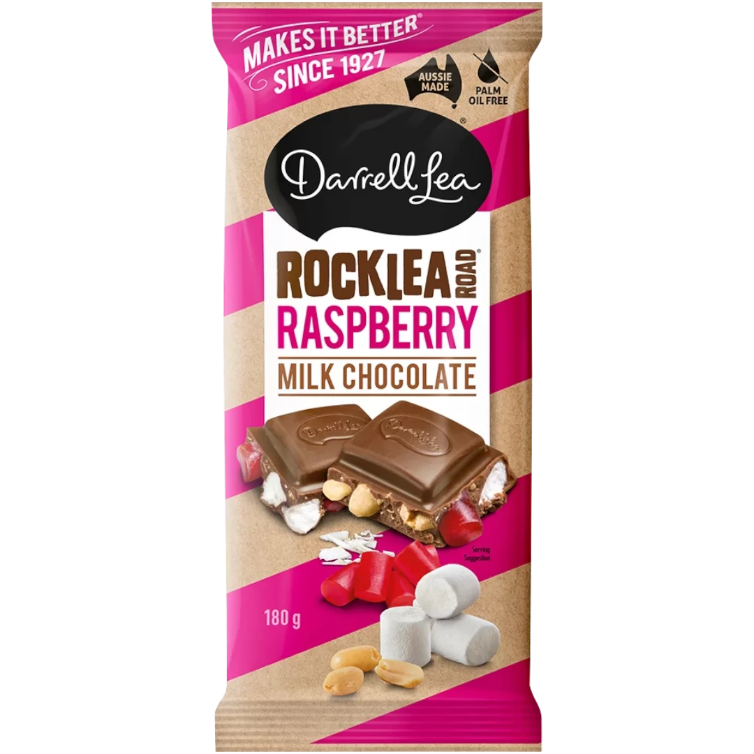 Darrell Lea Rocklea Road Raspberry Milk Chocolate Block (Australia) - 6.3oz (180g) 3 Darrell Lea Rocklea Road Raspberry Milk Chocolate Block (Australia) - 6.3oz (180g)