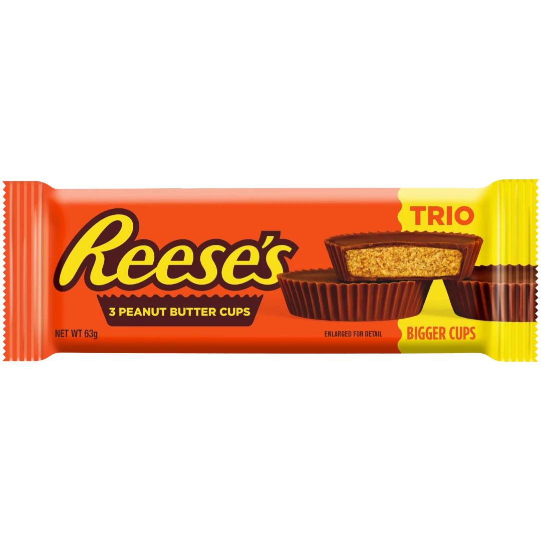 Reese's Peanut Butter Cups Trio (3 Cups) - 2.2oz (63g) 3 Reese's Peanut Butter Cups Trio (3 Cups) - 2.2oz (63g)