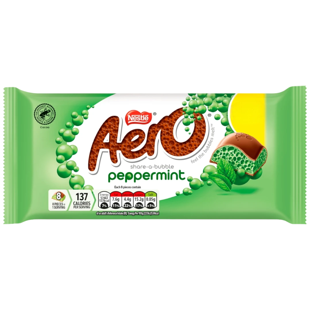 Nestlé® Aero Peppermint Chocolate Sharing Bar - 3.17oz (90g) 3 Nestlé® Aero Peppermint Chocolate Sharing Bar - 3.17oz (90g)