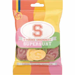 S-Märke Supersurt (Super Sour Ovals) Peg Bag (Sweden) - 2.82oz (80g)