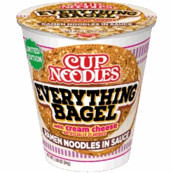 Nissin Cup Noodles Instant Ramen Everything Bagel With Cream Cheese Flavour (Limited Edition) - 2.96oz (84g)
