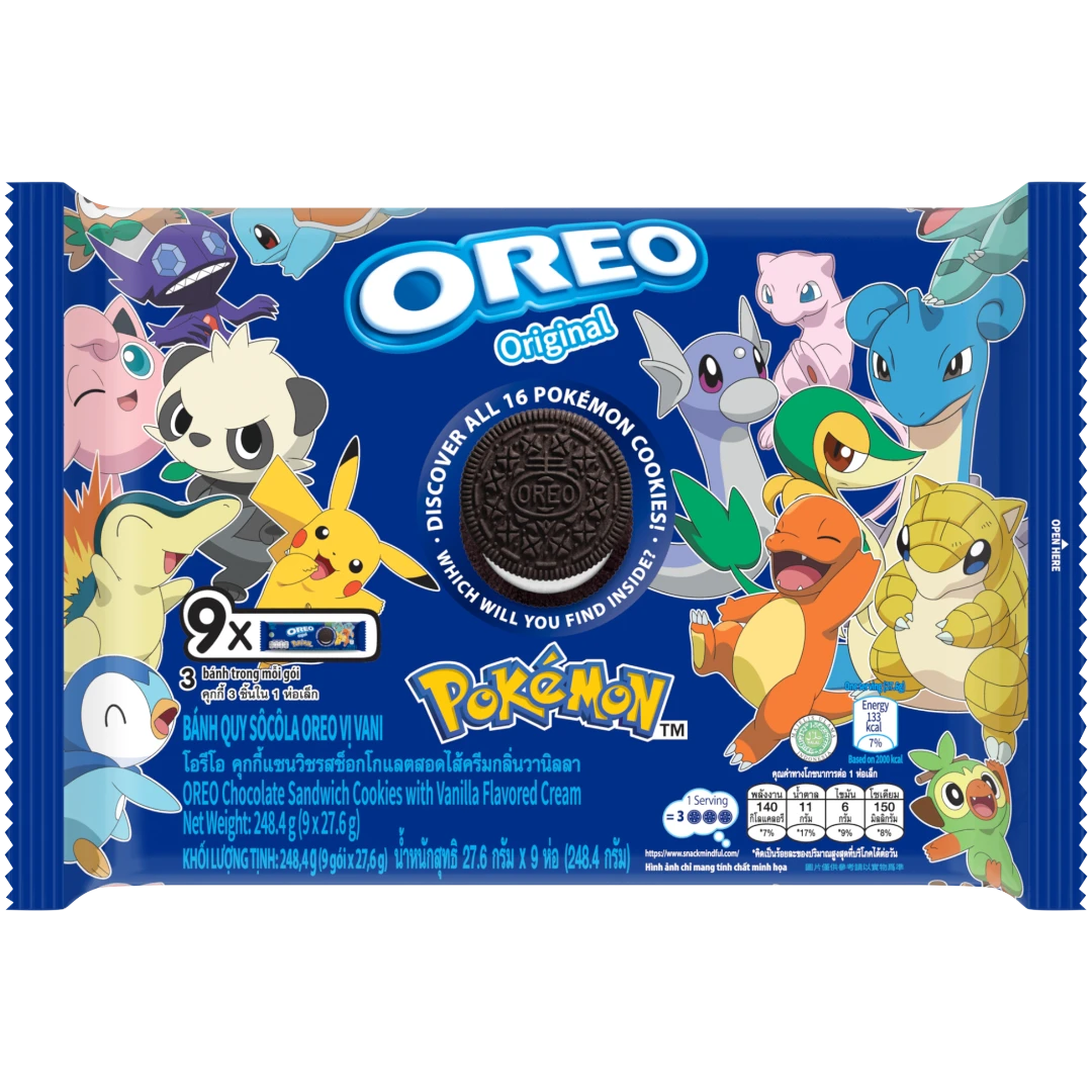 Oreo Pokémon Family Size Limited Edition (Malaysia) - 8.76oz (248.4g) 3 Oreo Pokémon Family Size Limited Edition (Malaysia) - 8.76oz (248.4g)