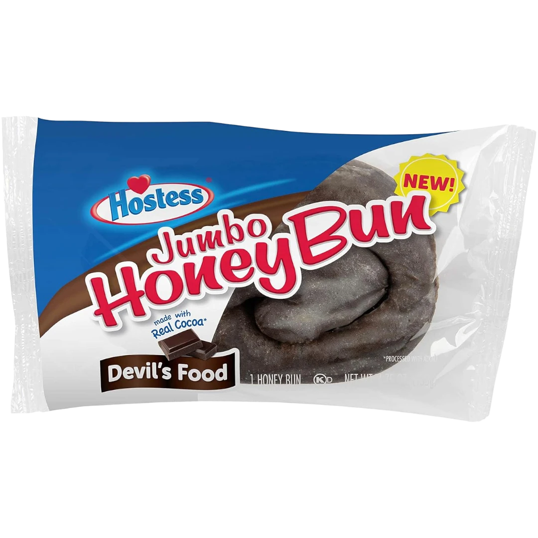 Hostess Jumbo Devil's Food Chocolate Honey Bun - 4oz (113g) 3 Hostess Jumbo Devil's Food Chocolate Honey Bun - 4oz (113g)