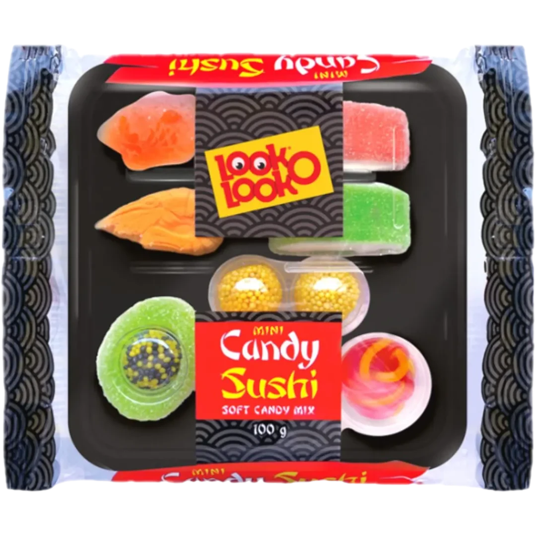 Look O Look Mini Candy Sushi Small Platter - 3.53oz (100g) 3 Look O Look Mini Candy Sushi Small Platter - 3.53oz (100g)