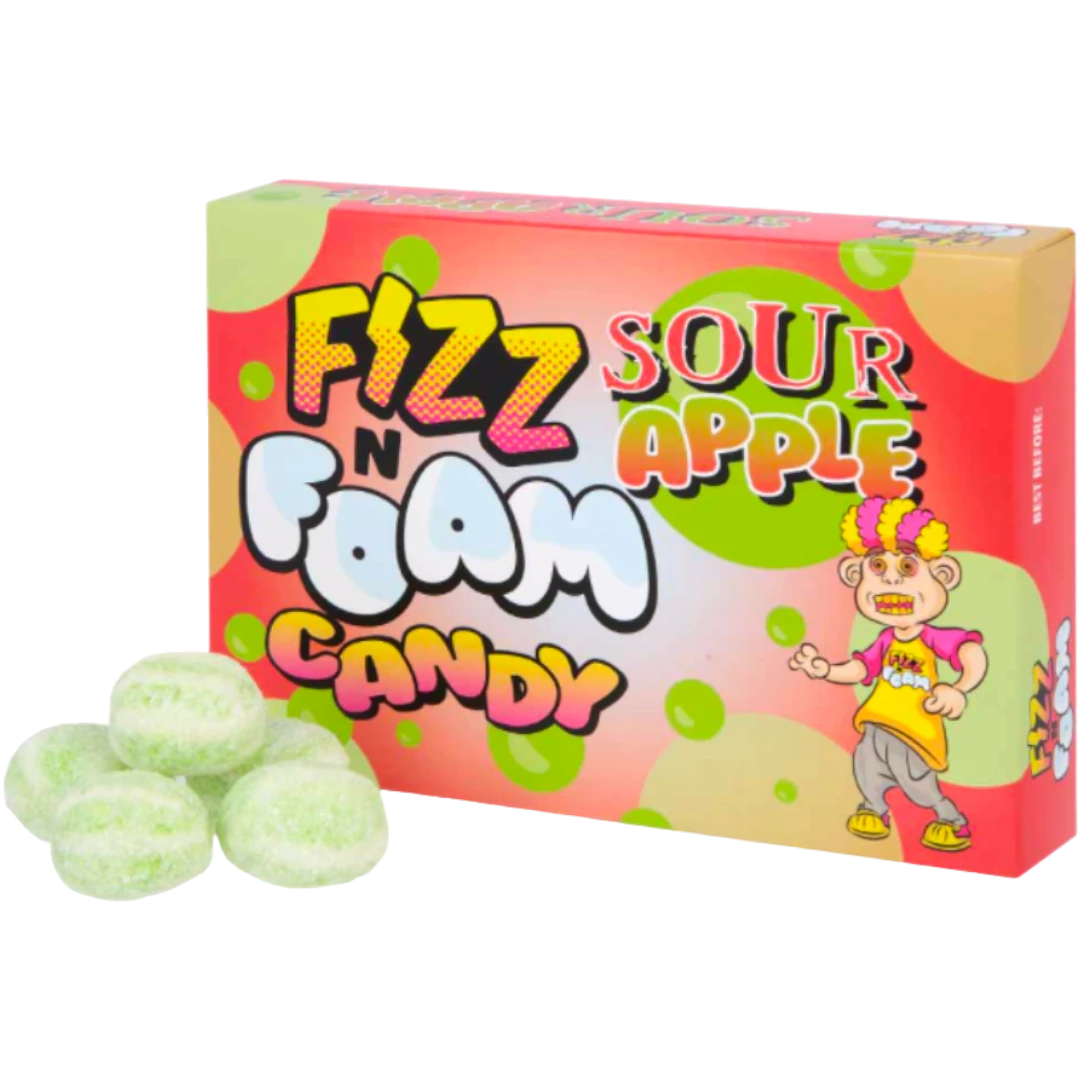 Fizz N Foam Super Fizzy Candy Sour Apple Flavour - 3.5oz (100g) 3 Fizz N Foam Super Fizzy Candy Sour Apple Flavour - 3.5oz (100g)