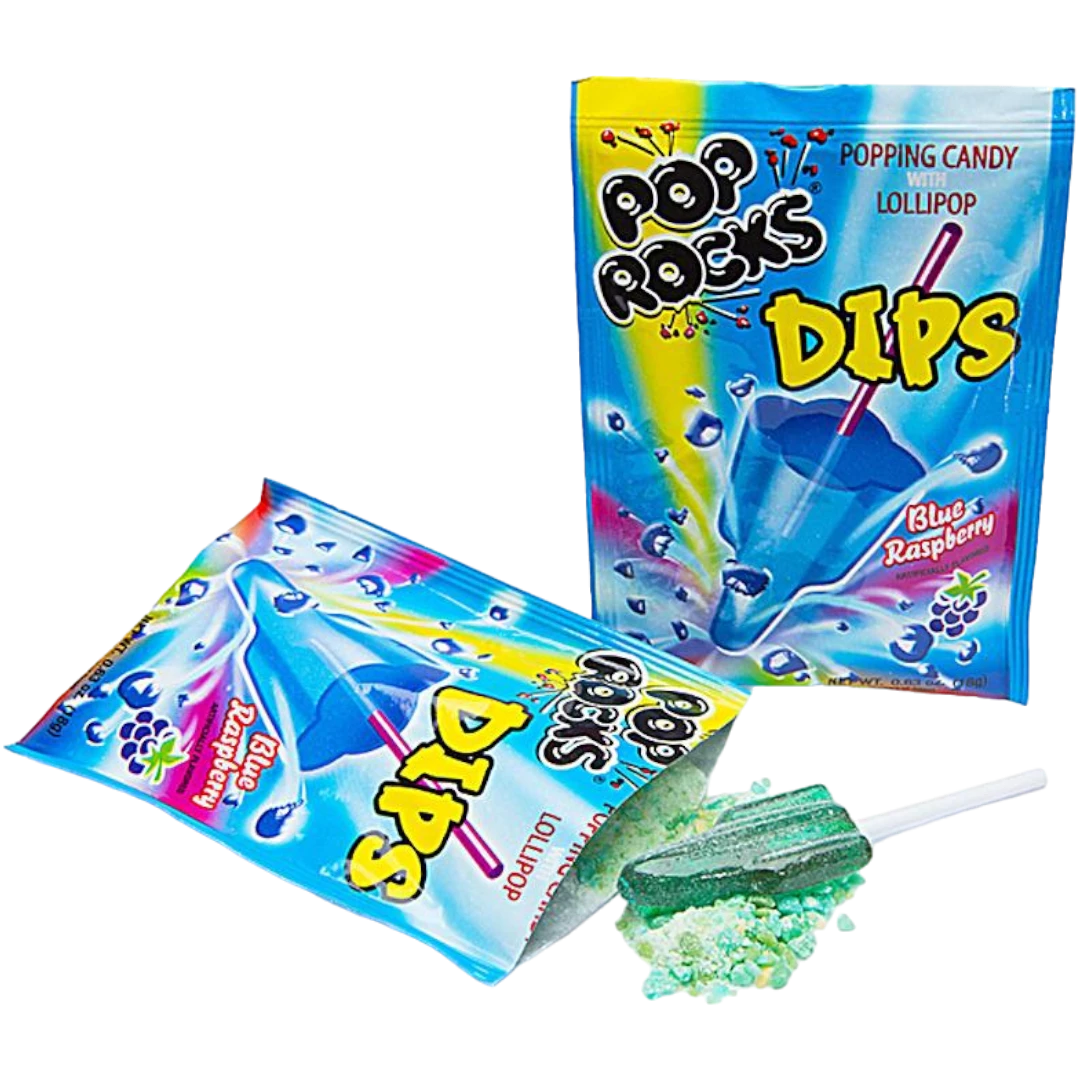 Pop Rocks Dips Sour Blue Raspberry - 0.63oz (18g) 3 Pop Rocks Dips Sour Blue Raspberry - 0.63oz (18g)