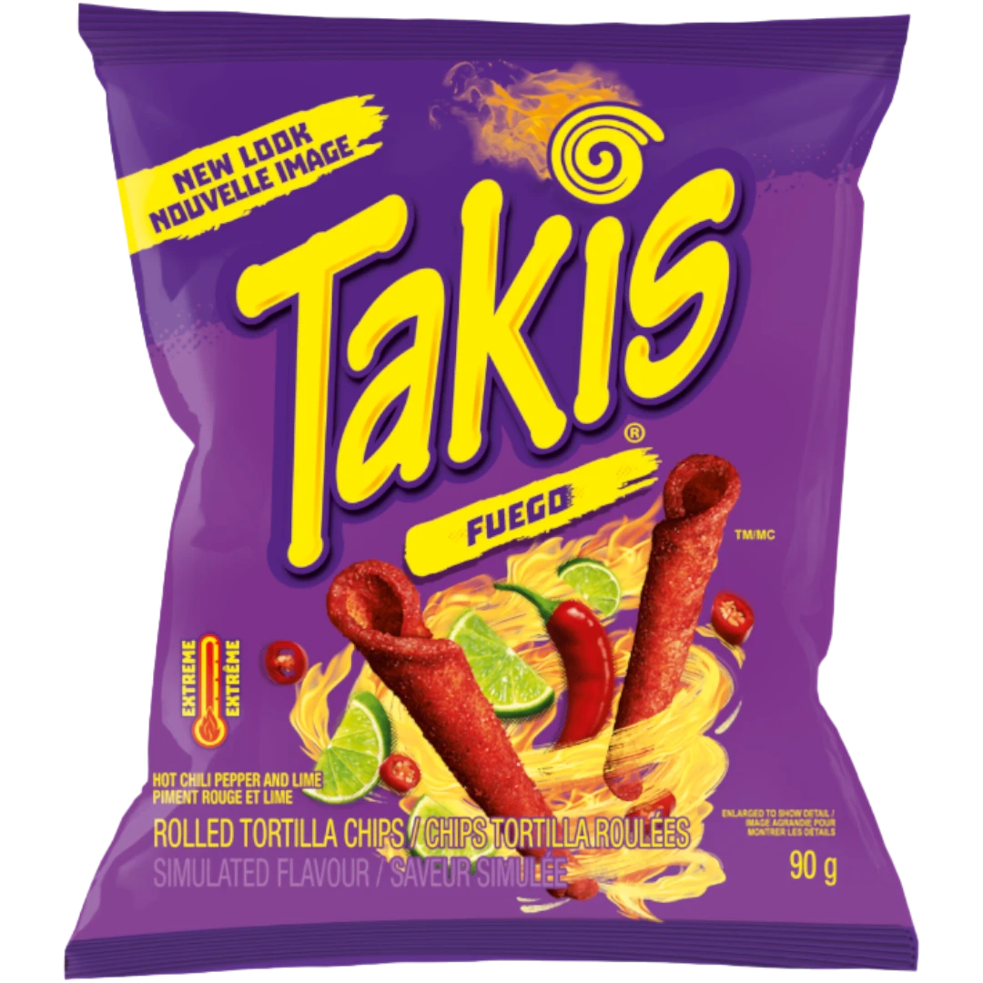 Takis Fuego Hot Chilli Pepper & Lime Rolled Tortilla Chips - 3.17oz (90g) 3 Takis Fuego Hot Chilli Pepper & Lime Rolled Tortilla Chips - 3.17oz (90g)