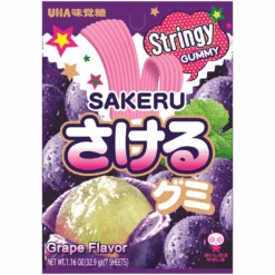 UHA Sakeru Kyoho Grape Stringy Chewy Candy (Japan) - 1.16oz (32.9g)