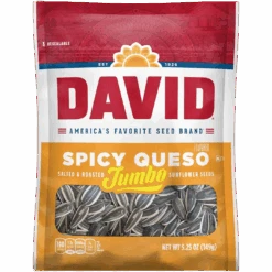 David's Jumbo Sunflower Seeds Spicy Queso Flavour - 5.25oz (149g)