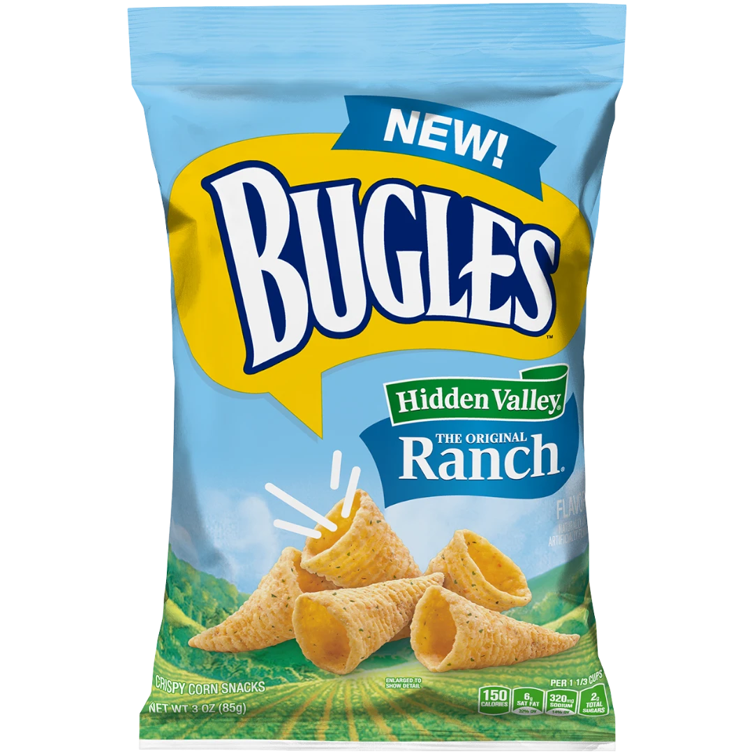 Bugles Hidden Valley Ranch Flavour - 3oz (85g) 3 Bugles Hidden Valley Ranch Flavour - 3oz (85g)