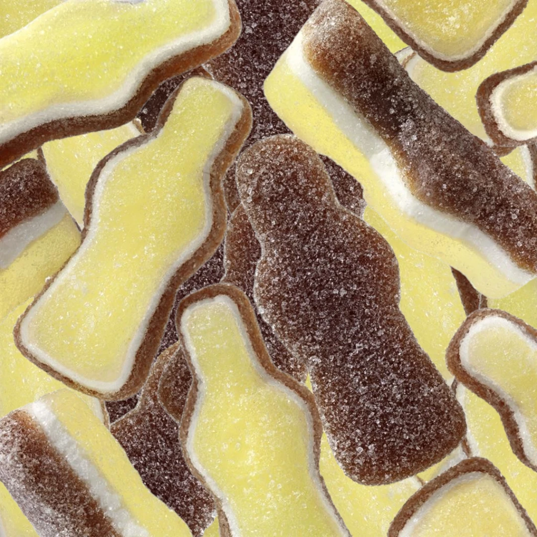 Handmade Tricolour Lemon Cola Float Bottles (Belgian) 3 Handmade Tricolour Lemon Cola Float Bottles (Belgian)