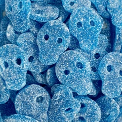 Sour Blue Raspberry Swedish Skulls (Swedish)