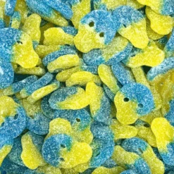 Blue Raspberry Lemonade Sour Swedish Skulls (Swedish)