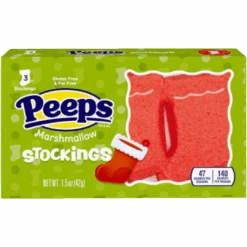 Peeps Marshmallow Stockings 3 Pack (Christmas Limited Edition) - 1.5oz (42g)