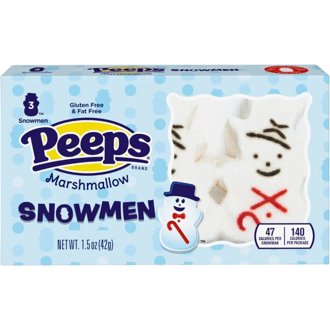 Peeps Marshmallow Snowmen 3 Pack (Christmas Limited Edition) - 1.5oz (42g) 3 Peeps Marshmallow Snowmen 3 Pack (Christmas Limited Edition) - 1.5oz (42g)