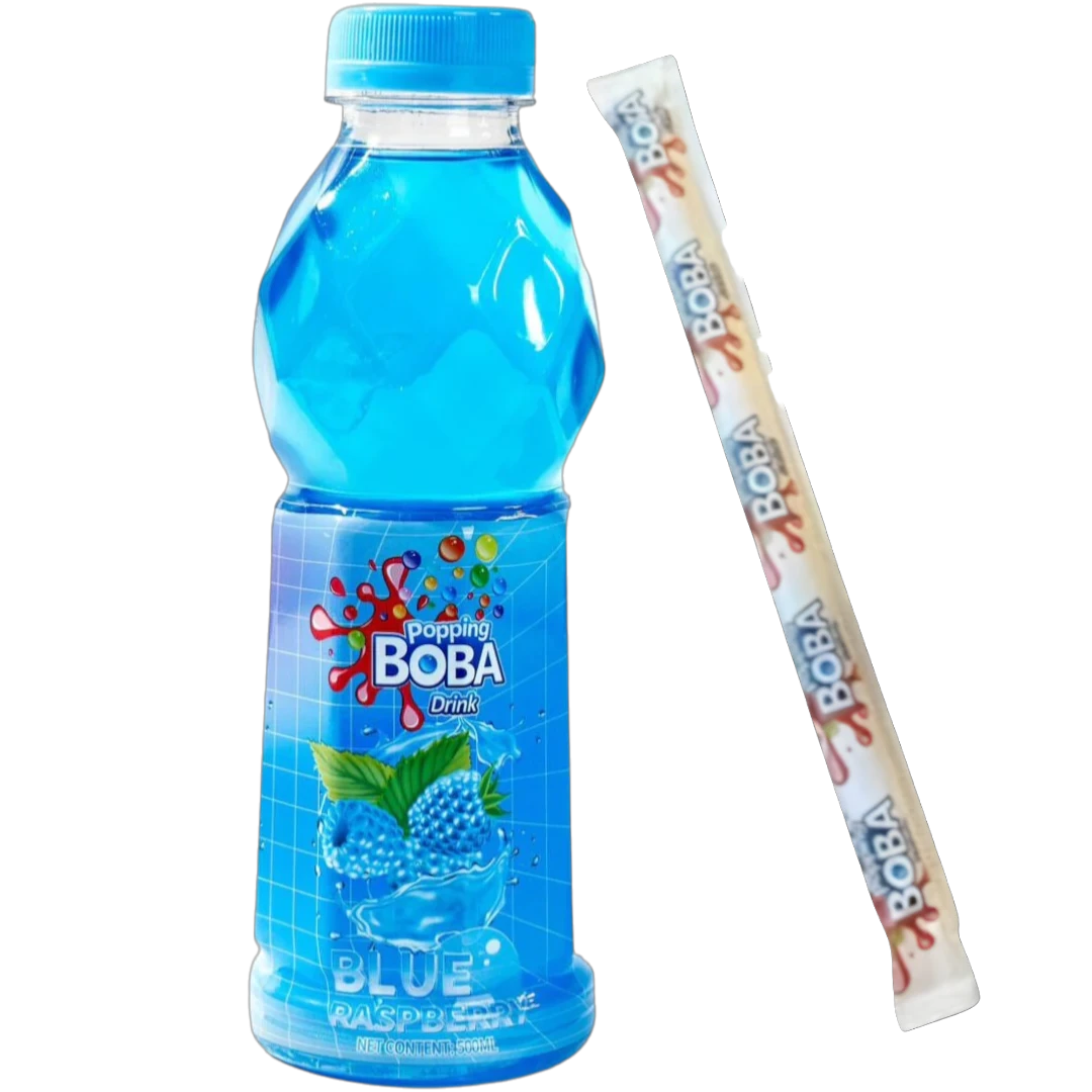 Blue Raspberry Popping Boba Drink - 16.9fl.oz (500ml) 3 Blue Raspberry Popping Boba Drink - 16.9fl.oz (500ml)