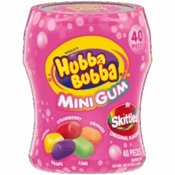 Hubba Bubba Skittles Sugar Free Mini Gum Pot - 40 Pieces