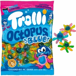 Trolli Octopus Blue (Liquid Filled Tongue Painter Octopuses) - 6.17oz (175g)