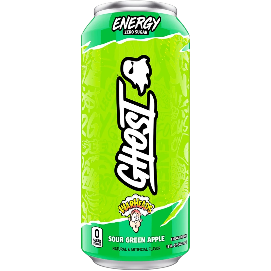 Ghost Energy Warheads Sour Apple - 16fl.oz (473ml) 3 Ghost Energy Warheads Sour Apple - 16fl.oz (473ml)