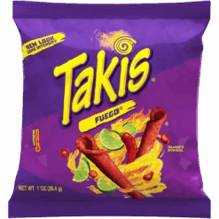 Takis Fuego Hot Chilli Pepper & Lime Rolled Tortilla Chips Snack Pack (USA Version) - 1oz (28.4g)