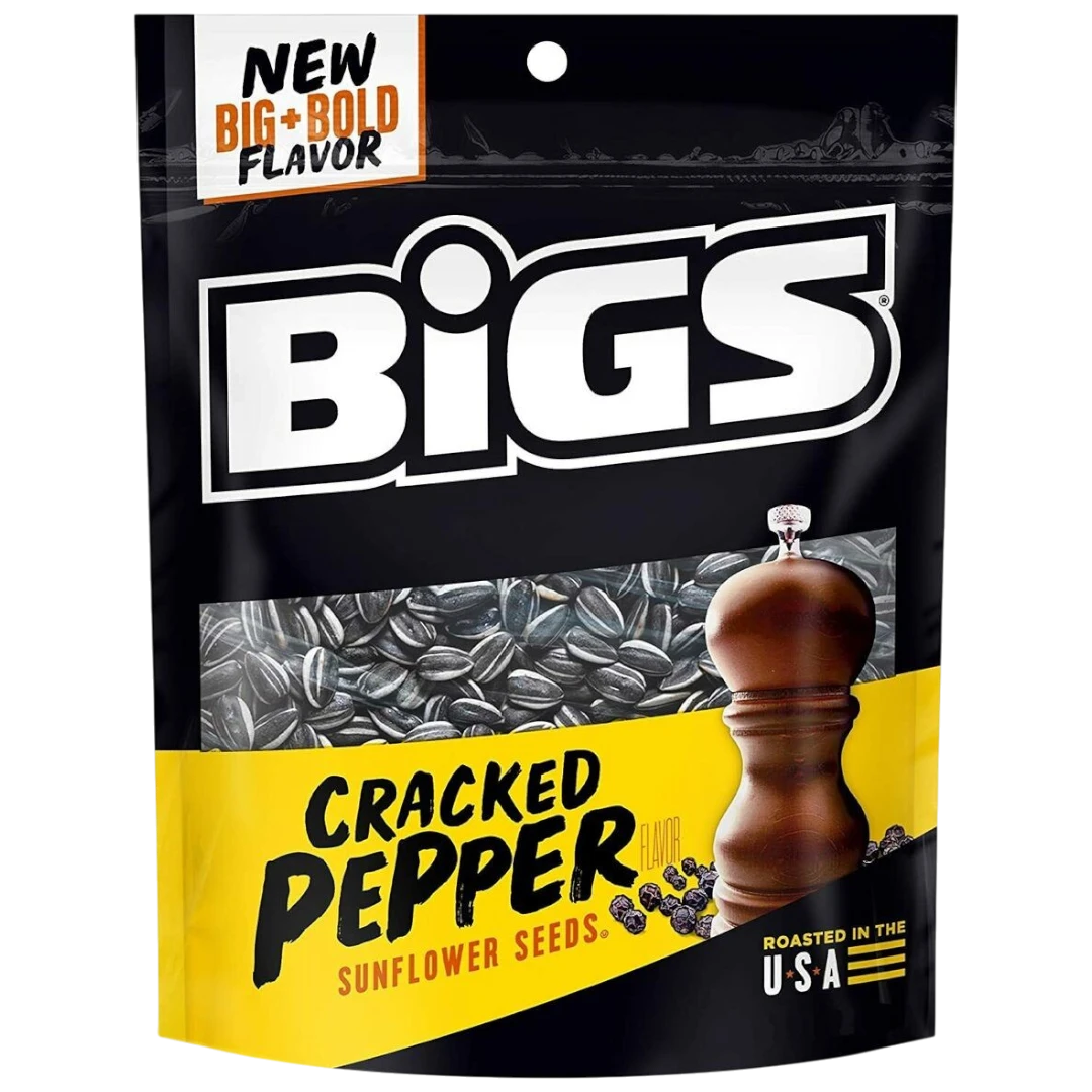 BIGS Sunflower Seeds Sea Salt & Cracked Black Pepper Flavour - 5.35oz (152g) 3 BIGS Sunflower Seeds Sea Salt & Cracked Black Pepper Flavour - 5.35oz (152g)