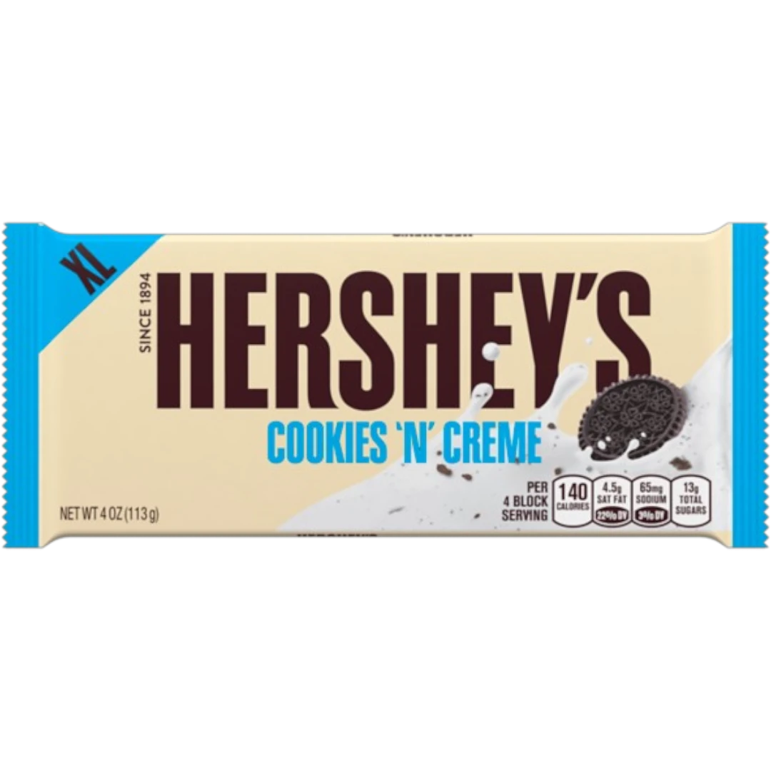 Hershey's Cookies 'N' Creme XL Bar - 4oz (113g) 3 Hershey's Cookies 'N' Creme XL Bar - 4oz (113g)