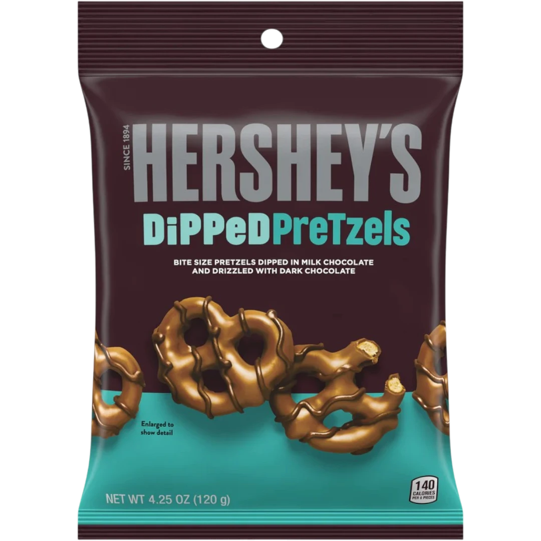 Hershey's Milk Chocolate Dipped Pretzels - 4.25oz (120g) 3 Hershey's Milk Chocolate Dipped Pretzels - 4.25oz (120g)