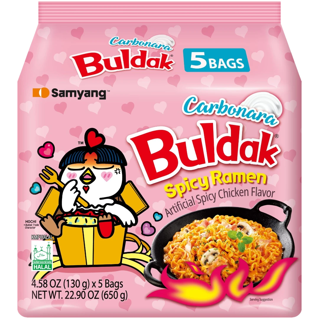 Samyang Buldak Carbonara Flavour Ramen - 4.6oz (130g) 4 Samyang Buldak Carbonara Flavour Ramen - 4.6oz (130g) - Image 2