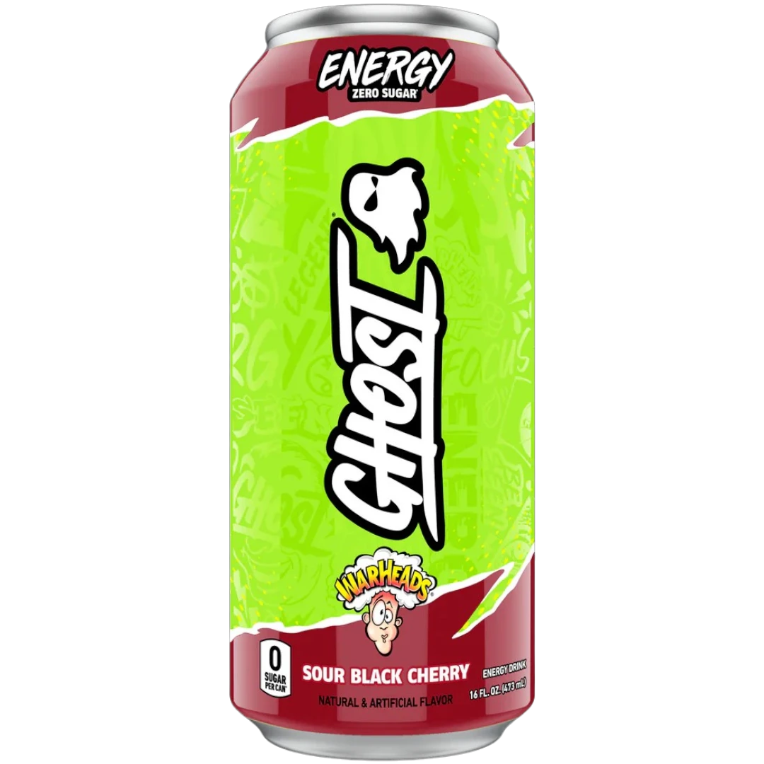 Ghost Energy Warheads Sour Black Cherry - 16fl.oz (473ml) 3 Ghost Energy Warheads Sour Black Cherry - 16fl.oz (473ml)
