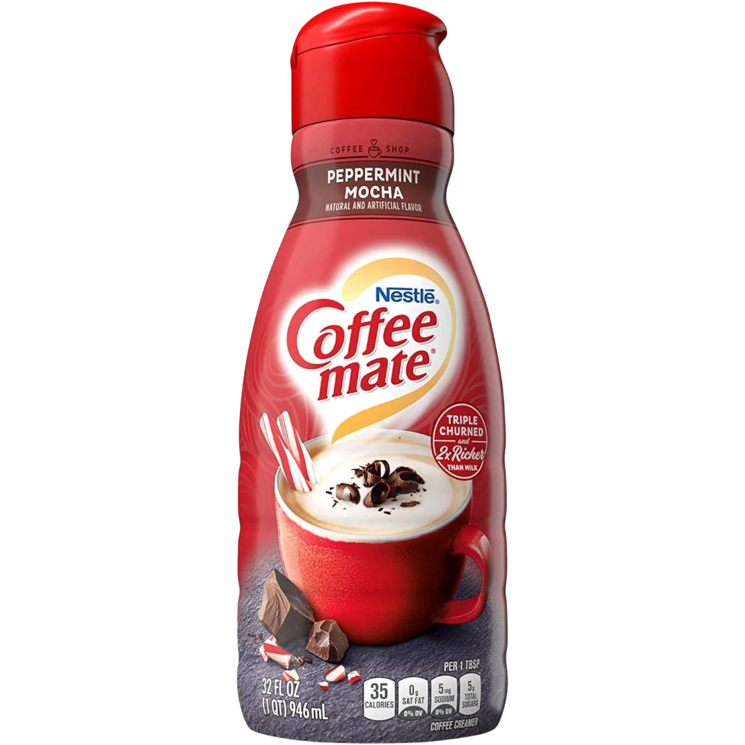 Coffee Mate Peppermint Mocha Liquid Creamer Big Bottle - 32fl.oz (946ml) 3 Coffee Mate Peppermint Mocha Liquid Creamer Big Bottle - 32fl.oz (946ml)