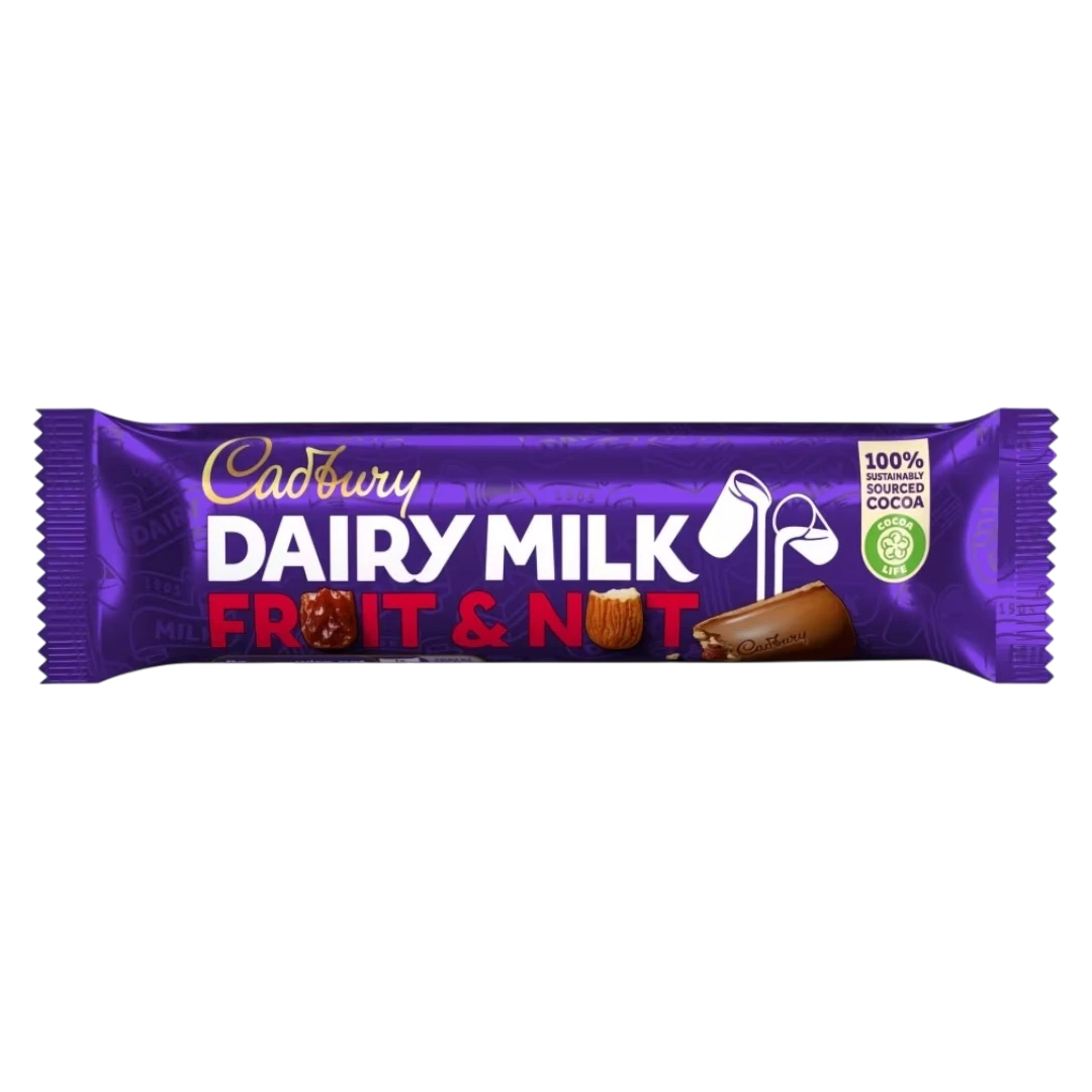 Cadbury Dairy Milk Fruit And Nut Chocolate Bar - 1.72oz (49g) 3 Cadbury Dairy Milk Fruit And Nut Chocolate Bar - 1.72oz (49g)
