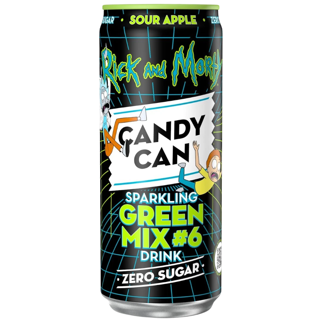 Rick And Morty Green Mix #6 Candy Can Zero Sugar (Sour Apple) - 11.15fl.oz (330ml) 4 Rick And Morty Green Mix #6 Candy Can Zero Sugar (Sour Apple) - 11.15fl.oz (330ml) - Image 2