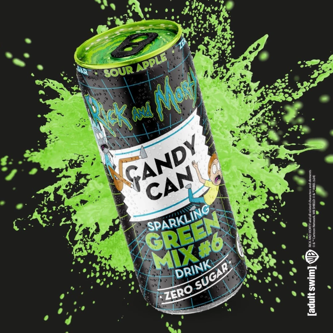 Rick And Morty Green Mix #6 Candy Can Zero Sugar (Sour Apple) - 11.15fl.oz (330ml) 5 Rick And Morty Green Mix #6 Candy Can Zero Sugar (Sour Apple) - 11.15fl.oz (330ml) - Image 3
