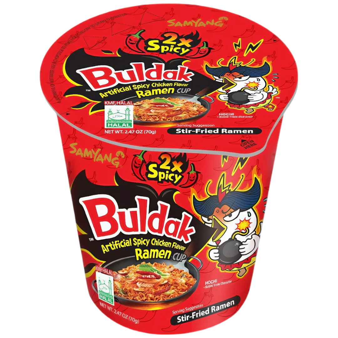 Samyang Buldak 2x Spicy Hot Chicken Flavour Ramen Cup - 2.46oz (70g) 3 Samyang Buldak 2x Spicy Hot Chicken Flavour Ramen Cup - 2.46oz (70g)