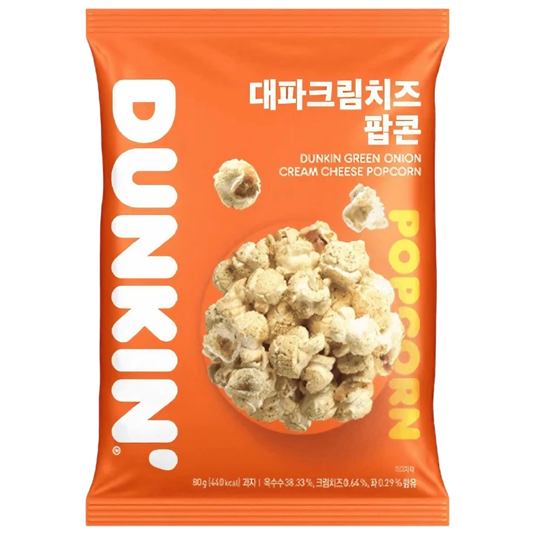 Dunkin' Green Onion Cream Cheese Popcorn (Korea) - 2.82oz (80g) 3 Dunkin' Green Onion Cream Cheese Popcorn (Korea) - 2.82oz (80g)