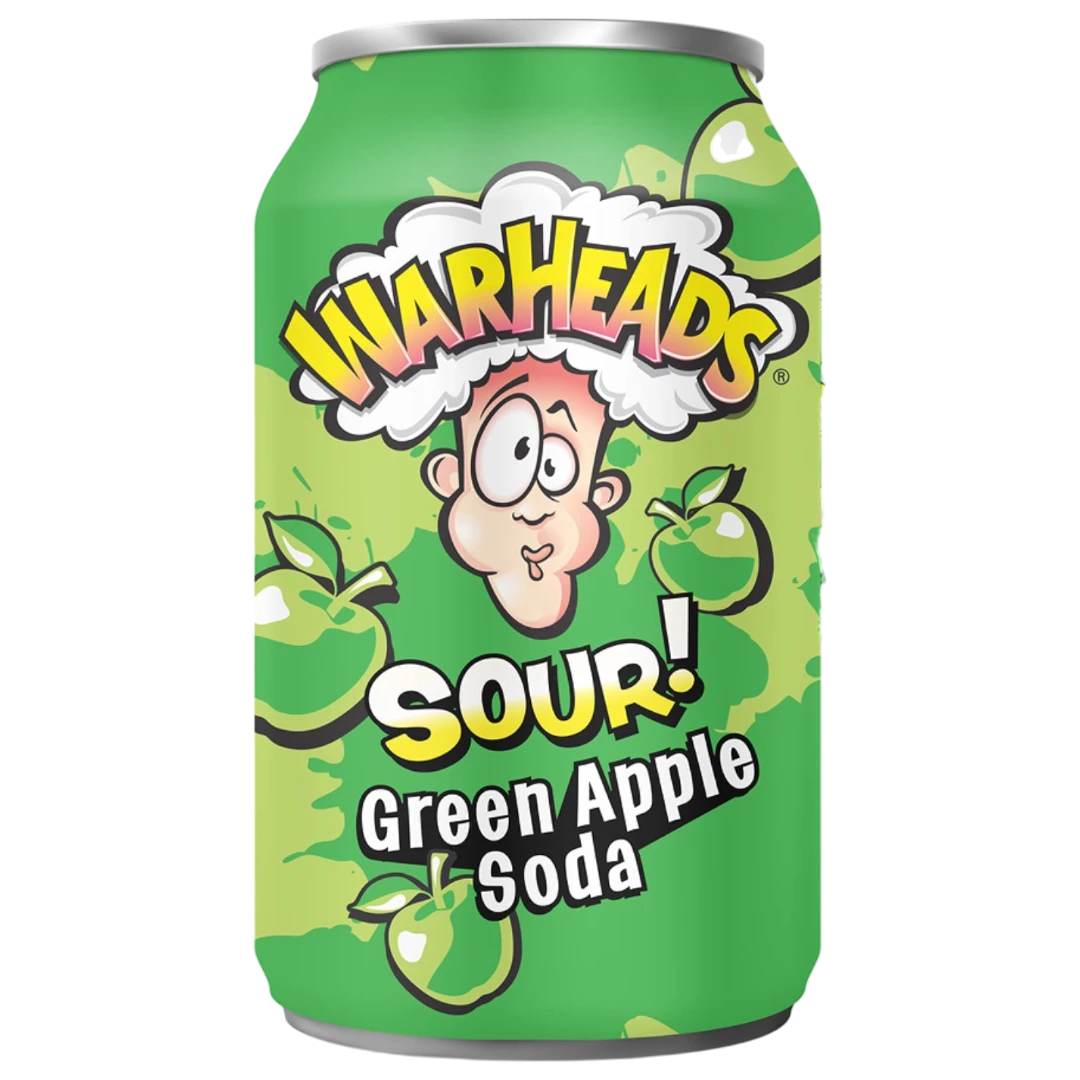 Warheads Sour! Green Apple Soda - 11.15fl.oz (330ml) 3 Warheads Sour! Green Apple Soda - 11.15fl.oz (330ml)