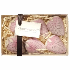 Handcrafted Belgian White Chocolate Strawberry Punnet - 3.35oz (95g)