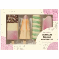 Handcrafted Belgian Chocolate Ice Lollies Gift Set - 6.52oz (185g)