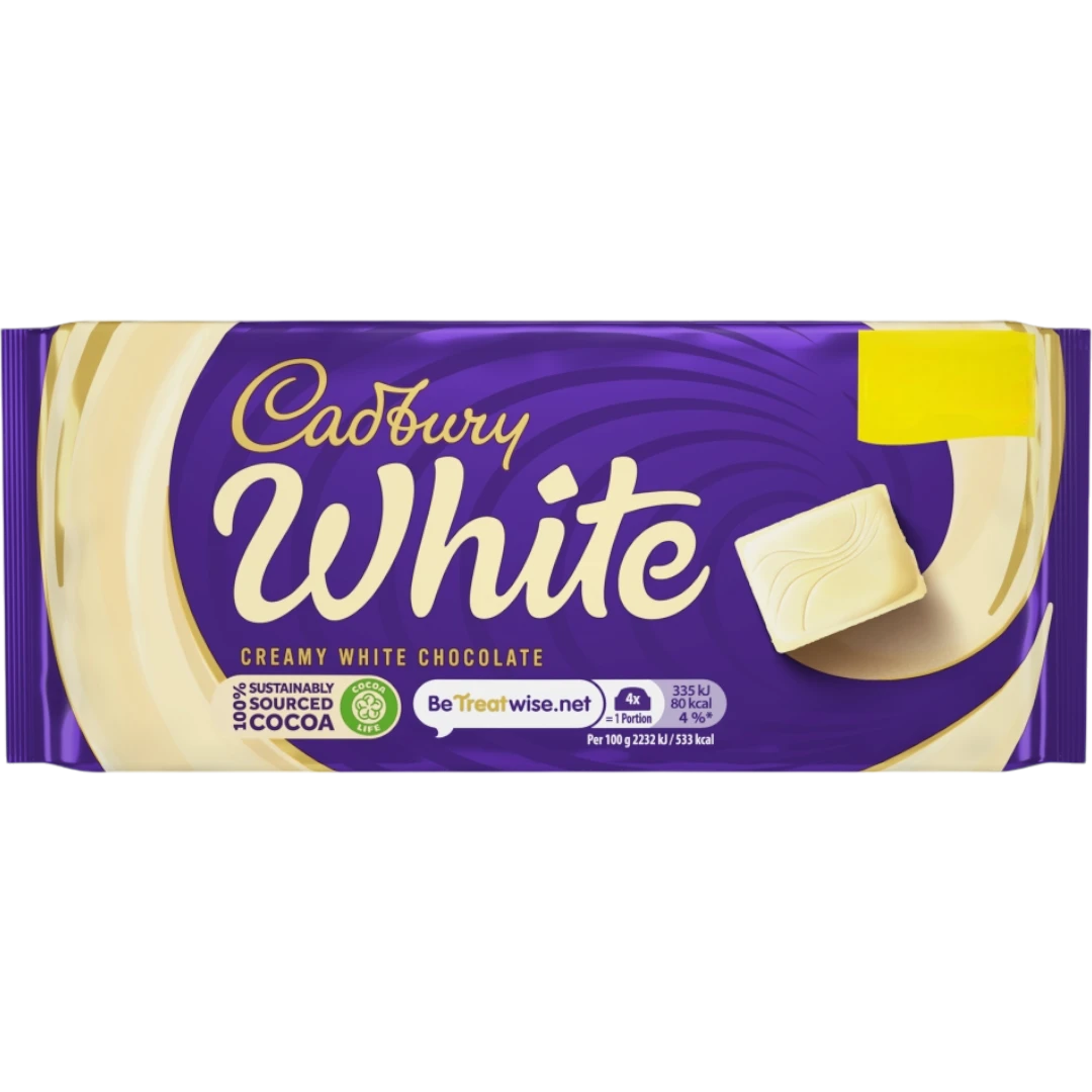 Cadbury White Chocolate Bar - 3.17oz (90g) 3 Cadbury White Chocolate Bar - 3.17oz (90g)