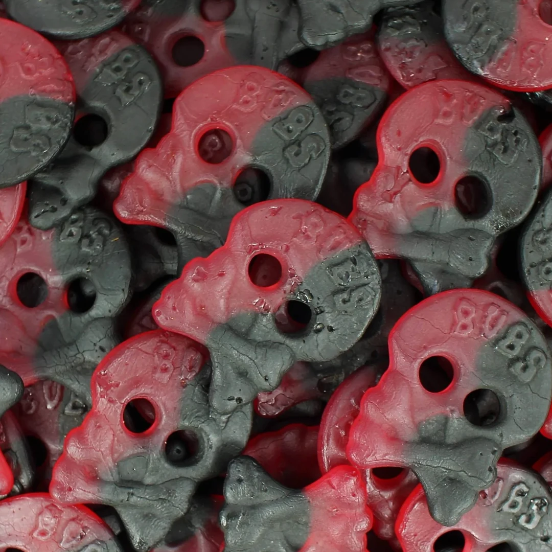 BUBS Raspberry & Liquorice Skulls 3 BUBS Raspberry & Liquorice Skulls