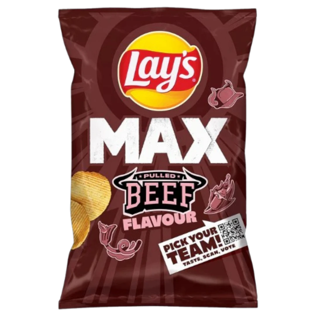 Lay's MAX Wavy Pulled Beef Flavoured Crisps (Germany) - 4.2oz (120g) 3 Lay's MAX Wavy Pulled Beef Flavoured Crisps (Germany) - 4.2oz (120g)
