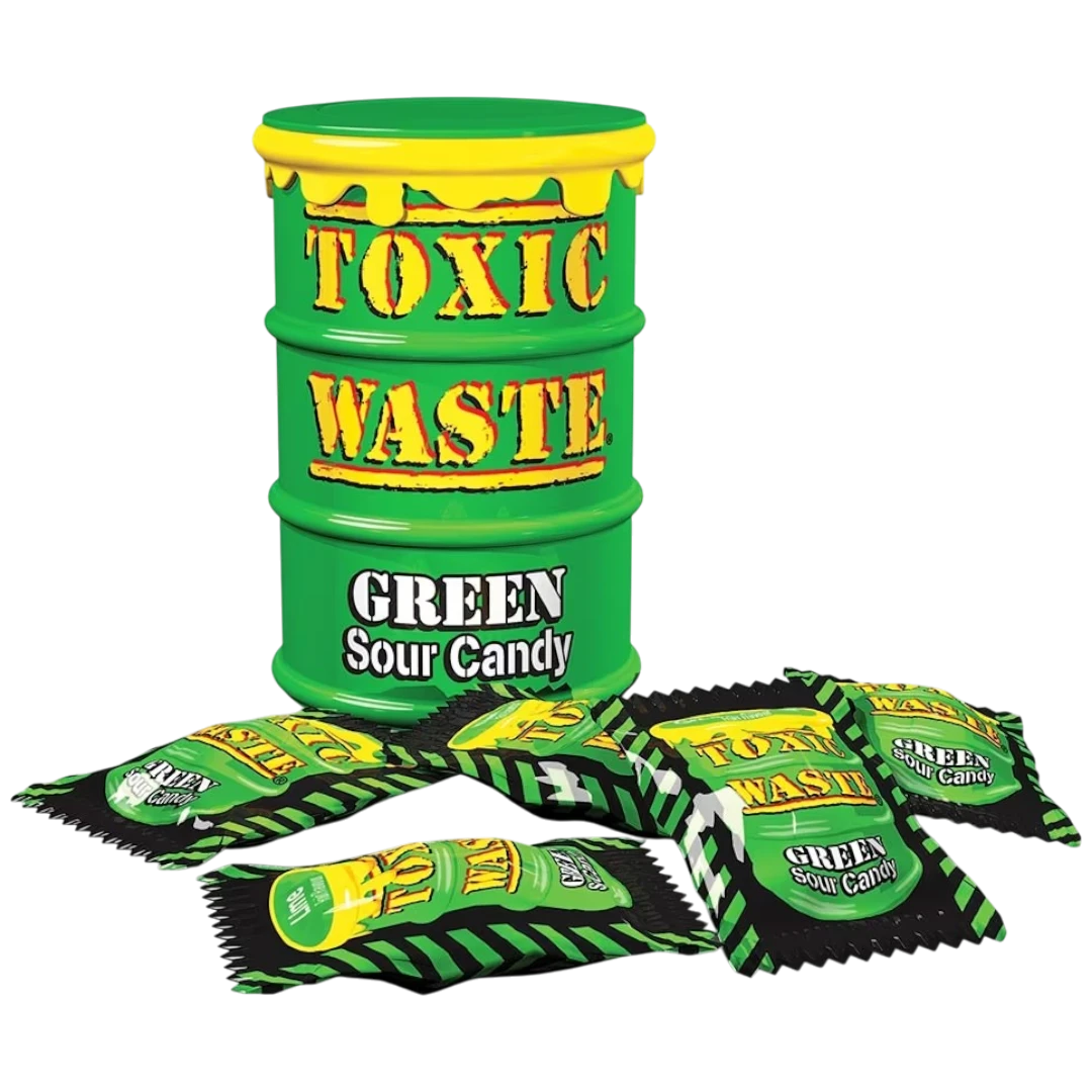 Toxic Waste Green Drum Extreme Sour Candy - 1.5oz (42g) 3 Toxic Waste Green Drum Extreme Sour Candy - 1.5oz (42g)