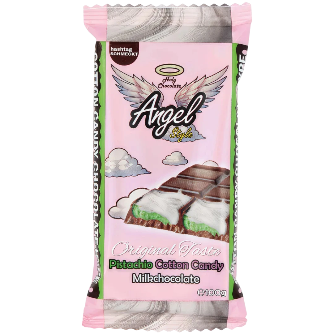Angel Hair Pistachio & Cotton Candy Milk Chocolate Block - 3.5oz (100g) 3 Angel Hair Pistachio & Cotton Candy Milk Chocolate Block - 3.5oz (100g)