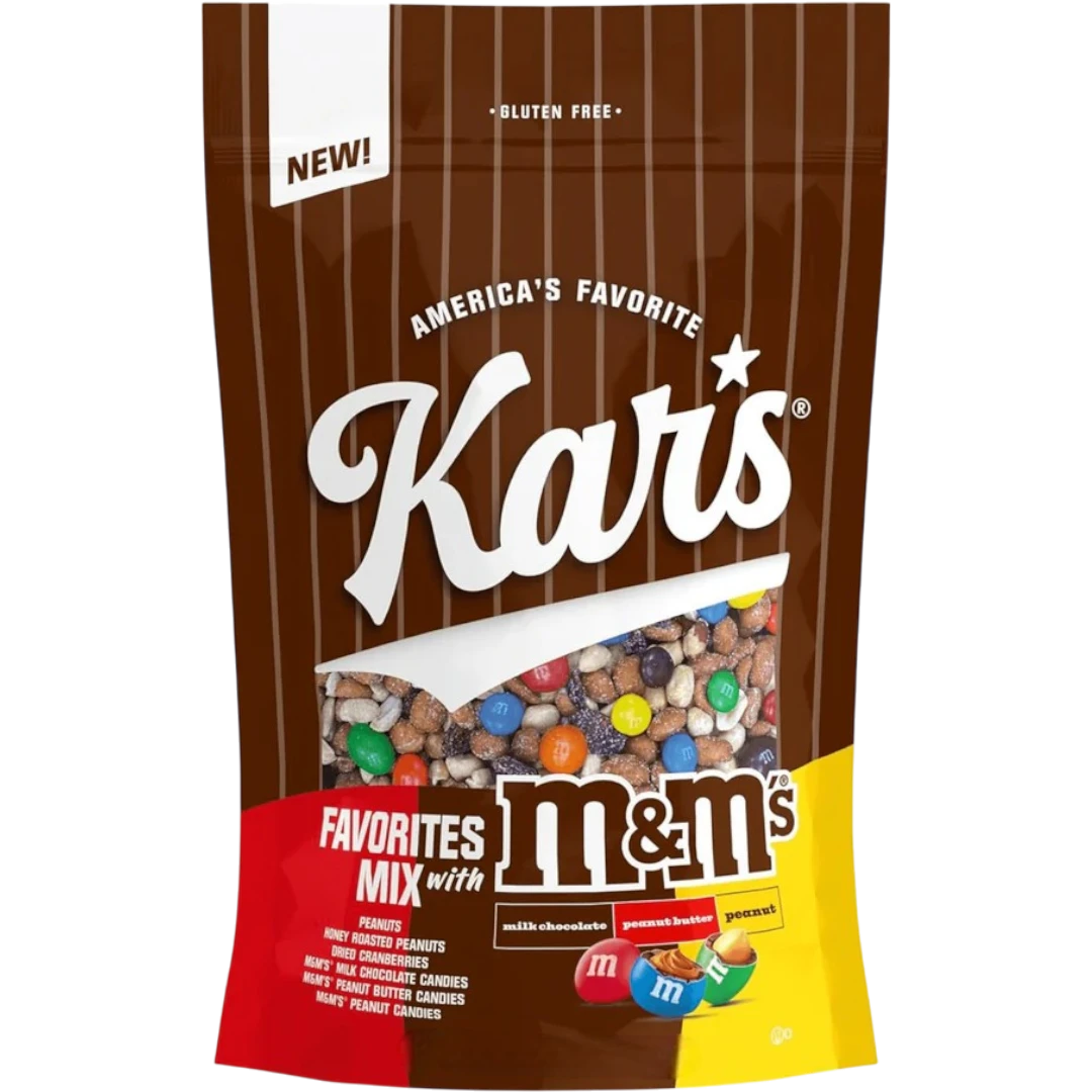 Kar's Trail Mix Favourites Mix With M&M's Peg Bag - 5oz (142g) 3 Kar's Trail Mix Favourites Mix With M&M's Peg Bag - 5oz (142g)