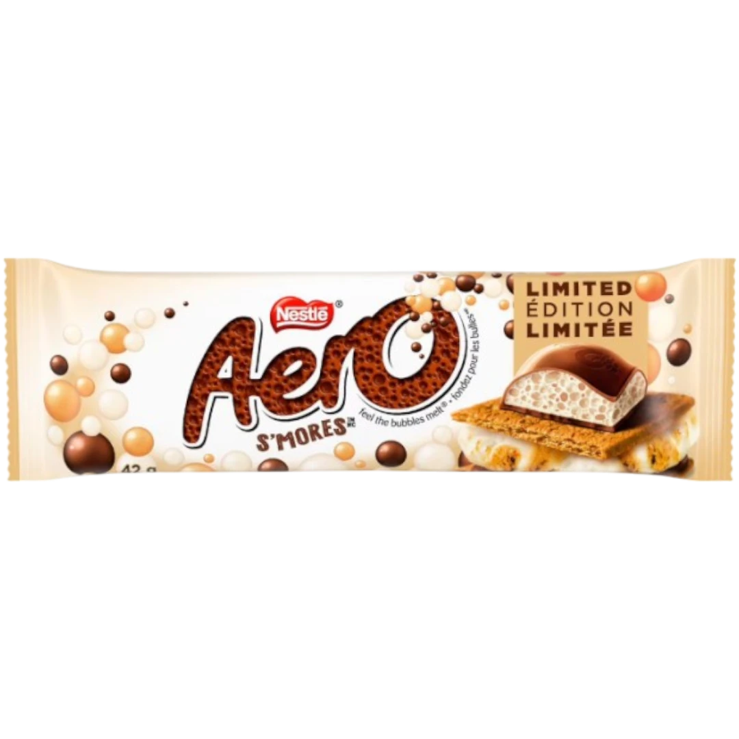 Aero S'Mores Chocolate Bar (Limited Edition) (Canada) - 1.48oz (42g) 3 Aero S'Mores Chocolate Bar (Limited Edition) (Canada) - 1.48oz (42g)